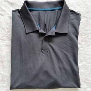 LULULEMON MENS GRAY POLO SIZE XL